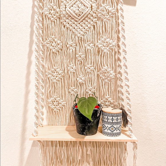 NEW Macrame Plant Shelf